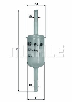 Mahle/Knecht KL 15 OF Топливный фильтр KL15OF: Отличная цена - Купить в Польше на 2407.PL!