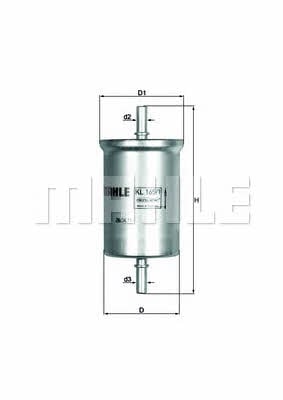 Mahle/Knecht KL 165/1 Fuel filter KL1651: Buy near me in Poland at 2407.PL - Good price!