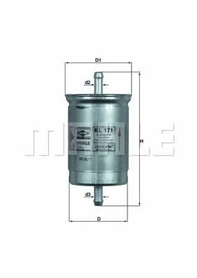 Mahle/Knecht KL 171 Fuel filter KL171: Buy near me in Poland at 2407.PL - Good price!