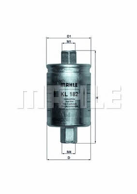 Mahle/Knecht KL 182 Топливный фильтр KL182: Отличная цена - Купить в Польше на 2407.PL!