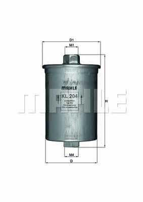 Mahle/Knecht KL 204 Fuel filter KL204: Buy near me in Poland at 2407.PL - Good price!