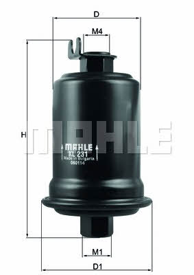 Mahle/Knecht KL 231 Топливный фильтр KL231: Отличная цена - Купить в Польше на 2407.PL!