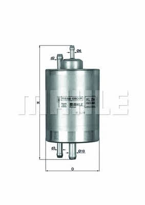 Mahle/Knecht KL 254 Fuel filter KL254: Buy near me in Poland at 2407.PL - Good price!