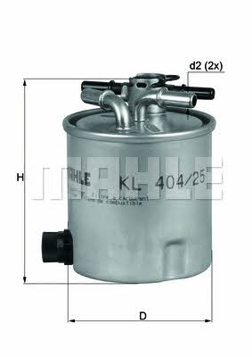 Mahle/Knecht KL 404/25 Топливный фильтр KL40425: Отличная цена - Купить в Польше на 2407.PL!