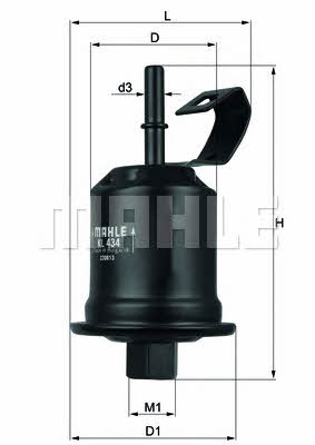 Mahle/Knecht KL 434 Fuel filter KL434: Buy near me in Poland at 2407.PL - Good price!