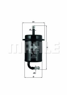 Mahle/Knecht KL 444 Fuel filter KL444: Buy near me in Poland at 2407.PL - Good price!