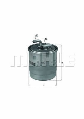 Mahle/Knecht KL 490D Fuel filter KL490D: Buy near me in Poland at 2407.PL - Good price!