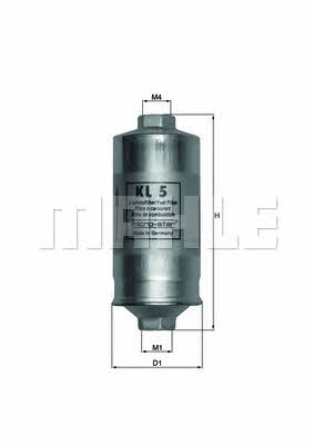 Mahle/Knecht KL 5 Топливный фильтр KL5: Отличная цена - Купить в Польше на 2407.PL!
