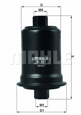 Mahle/Knecht KL 522 Топливный фильтр KL522: Отличная цена - Купить в Польше на 2407.PL!
