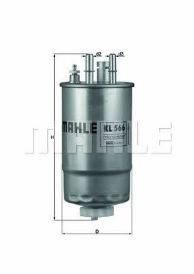 KL566 Mahle/Knecht - Fuel filter KL 566 -  Store