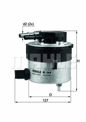 Mahle/Knecht KL 569 Fuel filter KL569: Buy near me in Poland at 2407.PL - Good price!