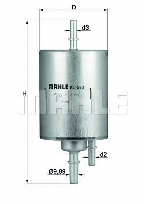 Kraftstofffilter Mahle&#x2F;Knecht KL 570