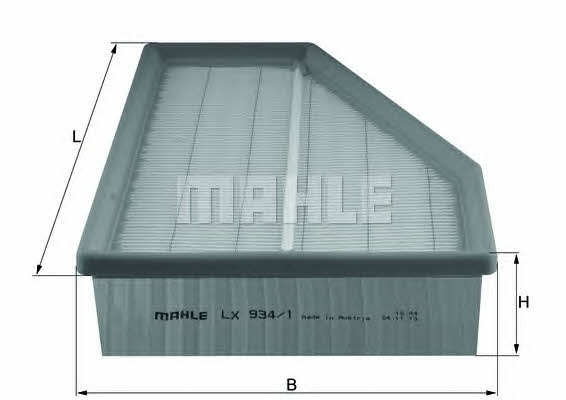 Mahle/Knecht LX 934/1 Air filter LX9341: Buy near me in Poland at 2407.PL - Good price!
