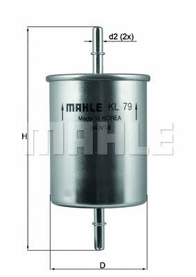 Fuel filter Mahle&#x2F;Knecht KL 79