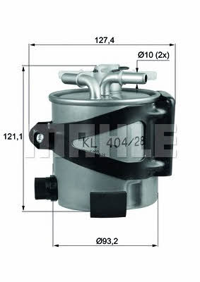 Mahle/Knecht KLH 44/25 Fuel filter KLH4425: Buy near me in Poland at 2407.PL - Good price!