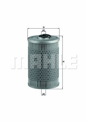 Mahle/Knecht KX 36D Fuel filter KX36D: Buy near me in Poland at 2407.PL - Good price!