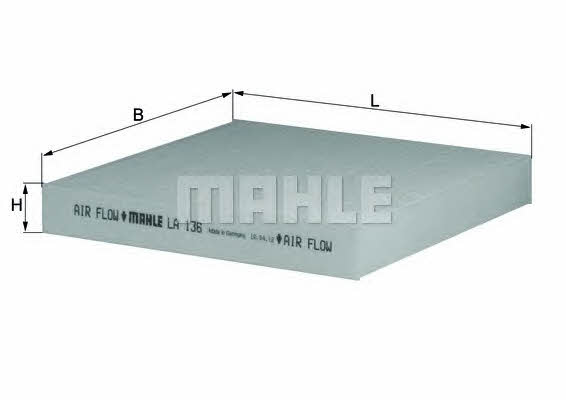 Mahle/Knecht LA 136 Filter, interior air LA136: Buy near me at 2407.PL in Poland at an Affordable price!