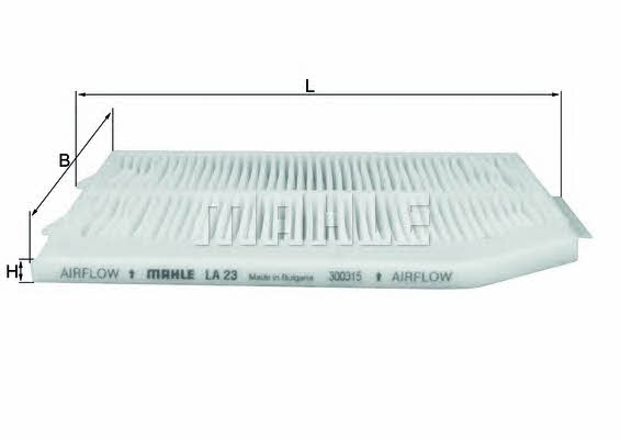 Mahle/Knecht LA 23 Filter, interior air LA23: Buy near me in Poland at 2407.PL - Good price!