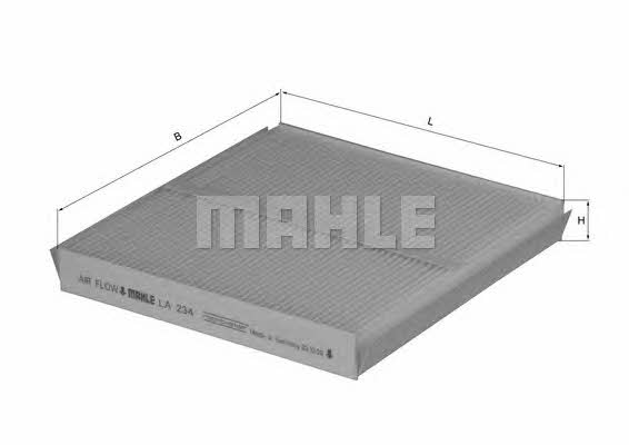 Mahle/Knecht LA 234 Filter, interior air LA234: Buy near me in Poland at 2407.PL - Good price!
