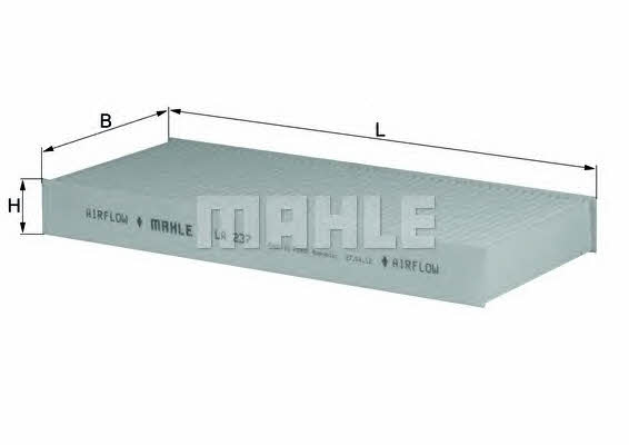 Mahle/Knecht LA 237 Filter, interior air LA237: Buy near me in Poland at 2407.PL - Good price!