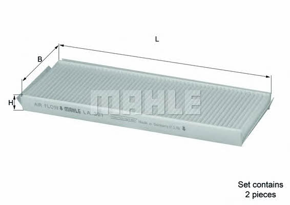 Mahle/Knecht LA 391/S Filter, interior air LA391S: Buy near me in Poland at 2407.PL - Good price!