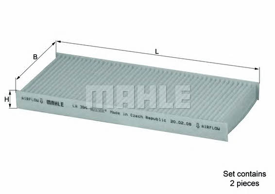 Mahle/Knecht LA 394/S Filter, interior air LA394S: Buy near me in Poland at 2407.PL - Good price!