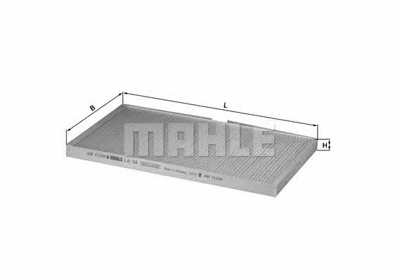 Mahle/Knecht LA 58 Filter, interior air LA58: Buy near me in Poland at 2407.PL - Good price!
