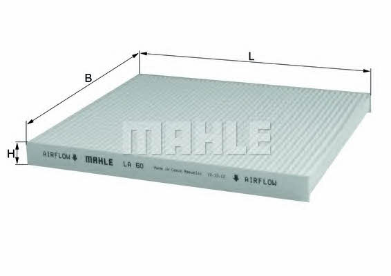Mahle/Knecht LA 60 Filter, interior air LA60: Buy near me in Poland at 2407.PL - Good price!