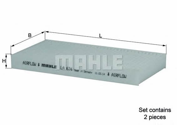 Mahle/Knecht LA 674/S Filter, interior air LA674S: Buy near me in Poland at 2407.PL - Good price!