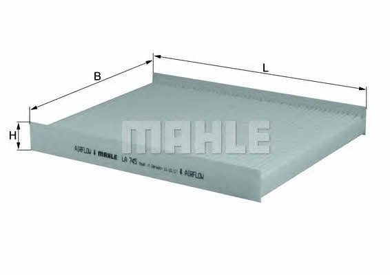 Mahle/Knecht LA 745 Filter, interior air LA745: Buy near me in Poland at 2407.PL - Good price!