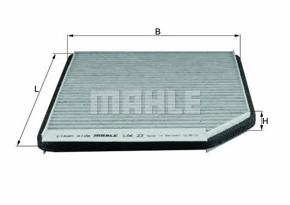 Mahle/Knecht LAK 23 Activated Carbon Cabin Filter LAK23: Buy near me in Poland at 2407.PL - Good price!