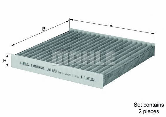 Mahle/Knecht LAK 630/S Activated Carbon Cabin Filter LAK630S: Buy near me in Poland at 2407.PL - Good price!
