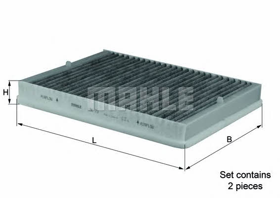 Mahle/Knecht LAK 73/S Activated Carbon Cabin Filter LAK73S: Buy near me at 2407.PL in Poland at an Affordable price!