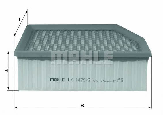 Mahle/Knecht LX 1479/2 Air filter LX14792: Buy near me in Poland at 2407.PL - Good price!