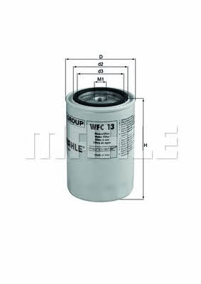 Mahle/Knecht WFC 13 Cooling liquid filter WFC13: Buy near me in Poland at 2407.PL - Good price!