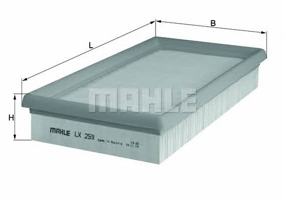 Mahle/Knecht LX 259 Air filter LX259: Buy near me in Poland at 2407.PL - Good price!