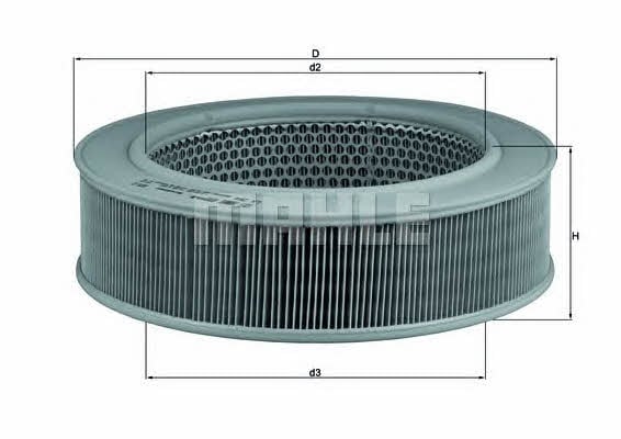 Mahle/Knecht LX 264 Air filter LX264: Buy near me in Poland at 2407.PL - Good price!