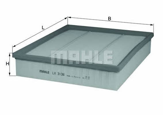 Luftfilter Mahle/Knecht LX 3138