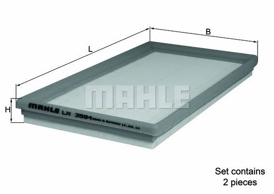 Mahle/Knecht LX 3594/S Air filter LX3594S: Buy near me in Poland at 2407.PL - Good price!