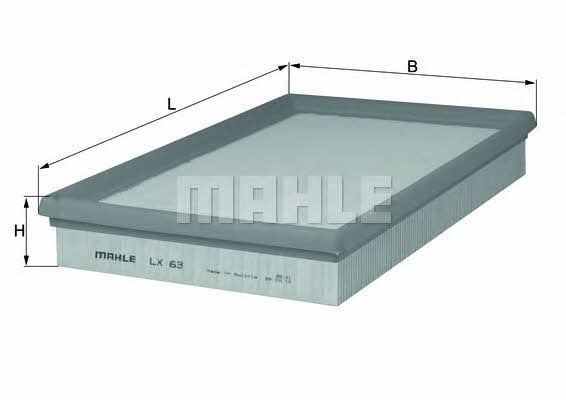 Mahle/Knecht LX 63 Air filter LX63: Buy near me in Poland at 2407.PL - Good price!
