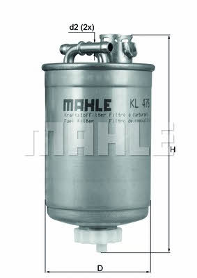 Mahle/Knecht KL 476D Fuel filter KL476D: Buy near me in Poland at 2407.PL - Good price!