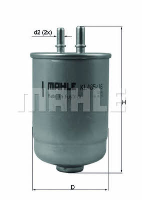 Mahle/Knecht KL 485/16D Fuel filter KL48516D: Buy near me in Poland at 2407.PL - Good price!