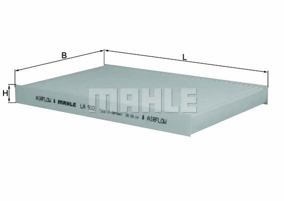 Mahle/Knecht LA 910 Filter, interior air LA910: Buy near me at 2407.PL in Poland at an Affordable price!