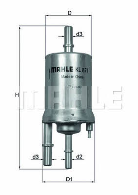 Mahle/Knecht KL 871 Fuel filter KL871: Buy near me in Poland at 2407.PL - Good price!