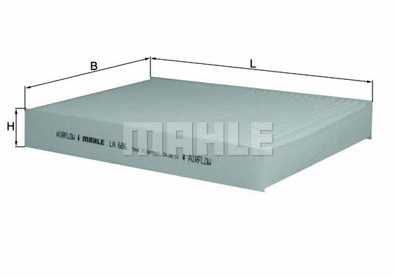 Mahle/Knecht LA 686 Filter, interior air LA686: Buy near me in Poland at 2407.PL - Good price!