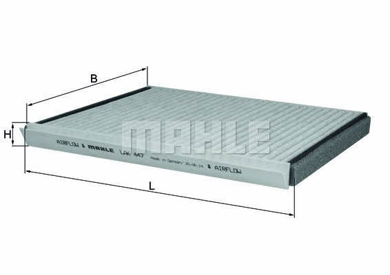 Mahle/Knecht LAK 447 Activated Carbon Cabin Filter LAK447: Buy near me in Poland at 2407.PL - Good price!