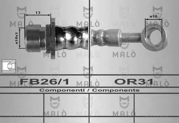 Malo 80291 Тормозной шланг 80291: Отличная цена - Купить в Польше на 2407.PL!