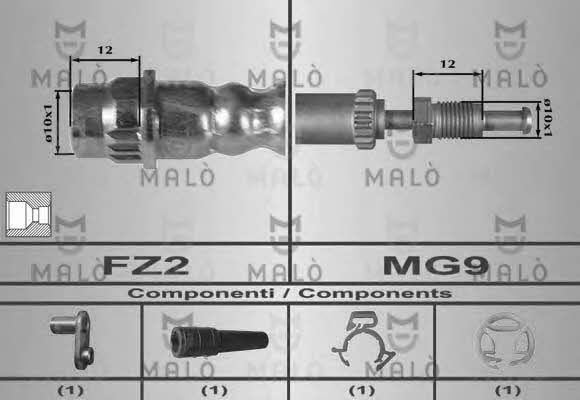 Malo 80361 Тормозной шланг 80361: Отличная цена - Купить в Польше на 2407.PL!