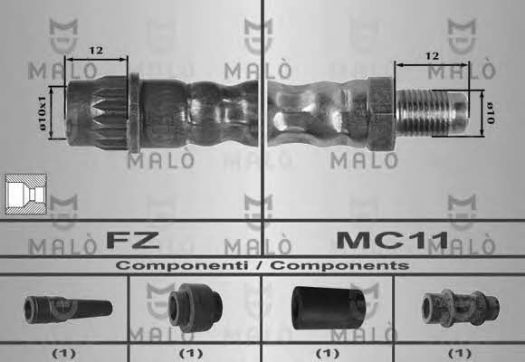 Malo 80440 Brake Hose 80440: Buy near me in Poland at 2407.PL - Good price!