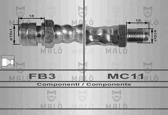 Malo 8049 Brake Hose 8049: Buy near me at 2407.PL in Poland at an Affordable price!